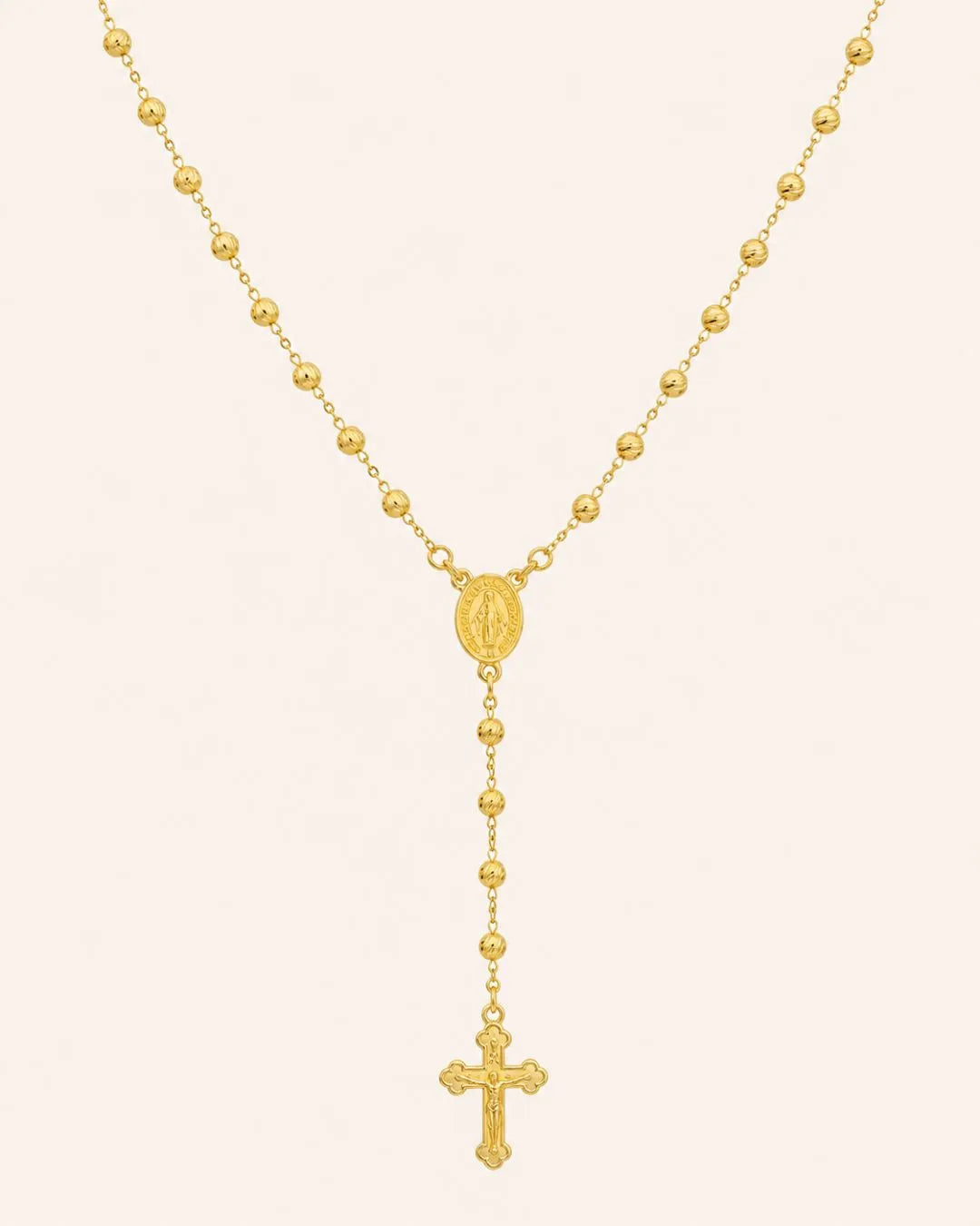 Camándula para mujer bañada en oro de 18K