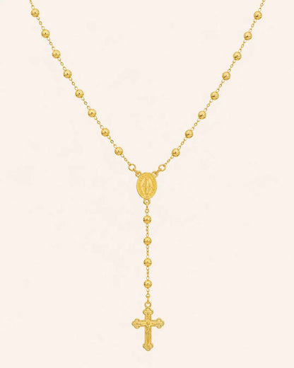 Camándula para mujer bañada en oro de 18K