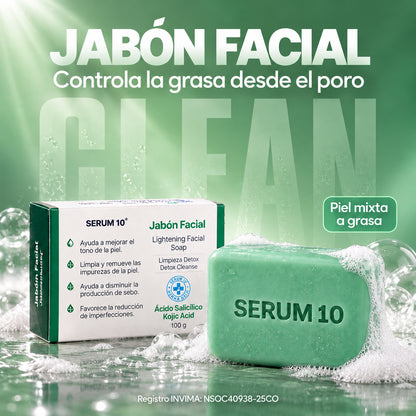 Jabón facial con ácido salicílico + ácilo kójico
