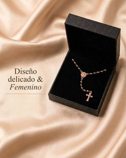 Camándula para mujer bañada en oro de 18K